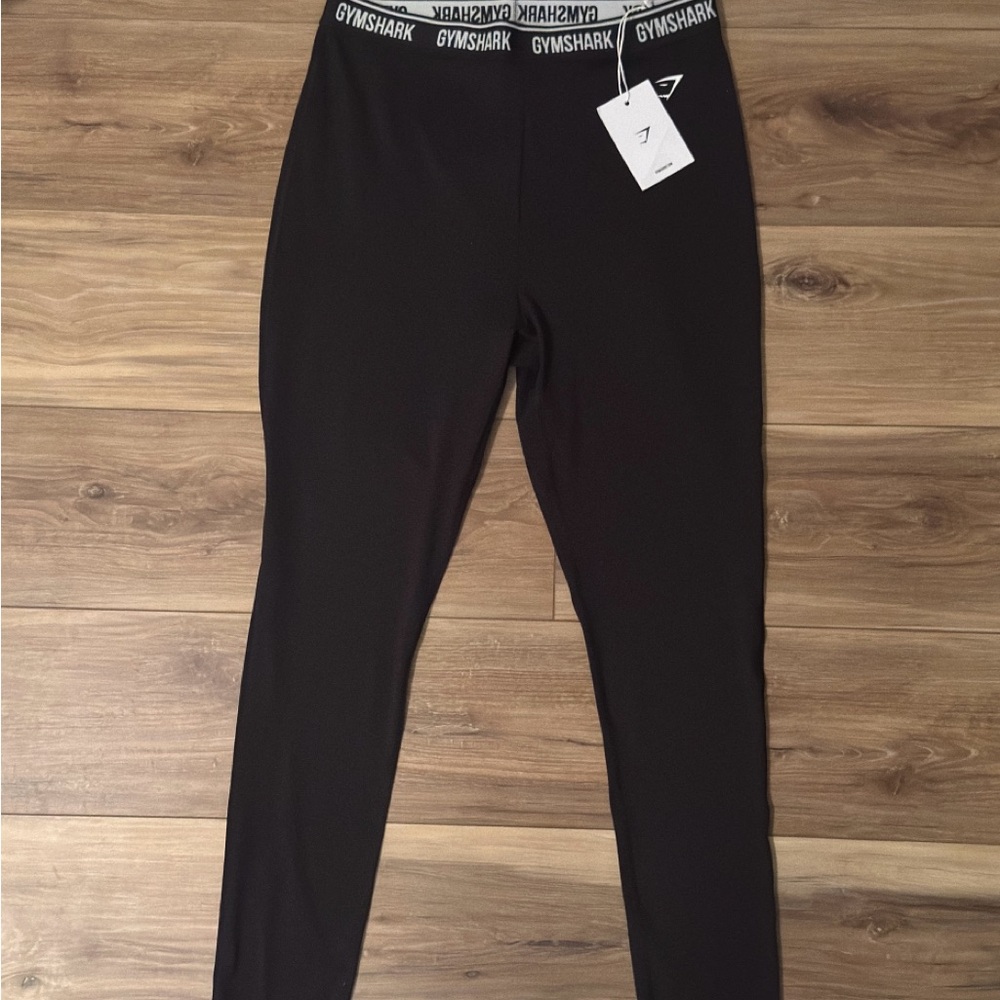 NWT GYM-SHARK EVERYDAY GYMSHARK WAISTBAND LEGGINGS - BLACK - Picture 5 of 7